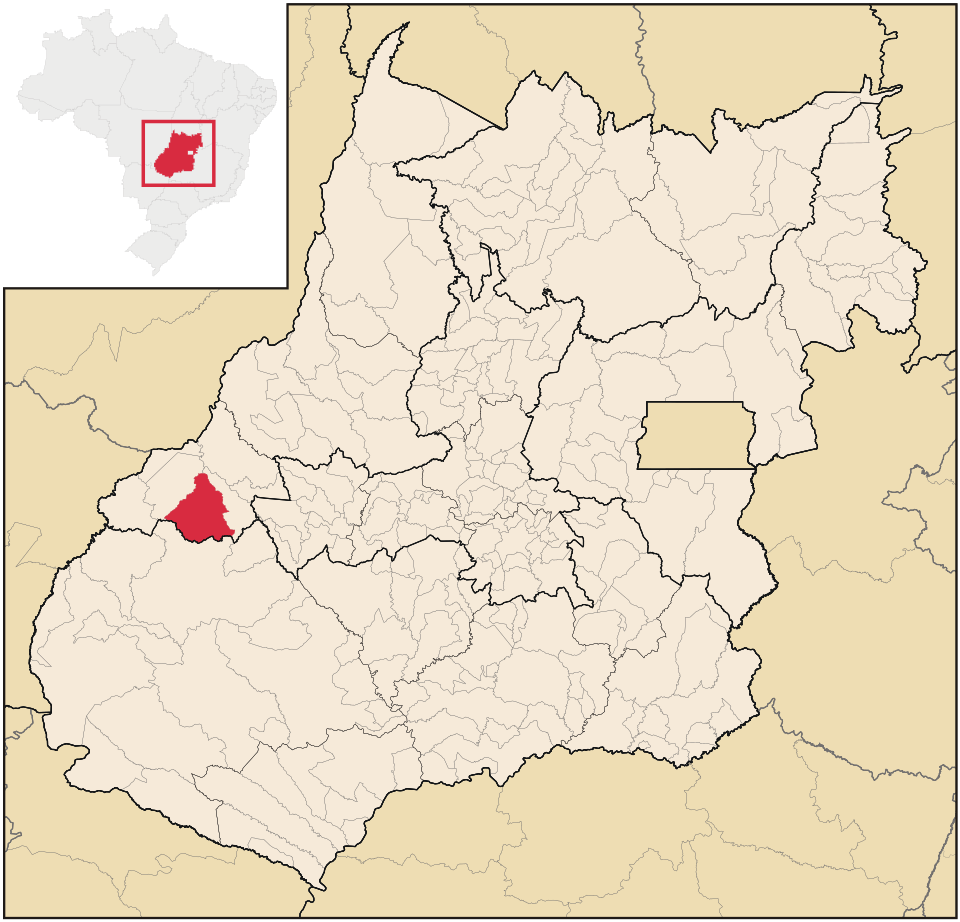Mapa de localização de Piranhas em GO
