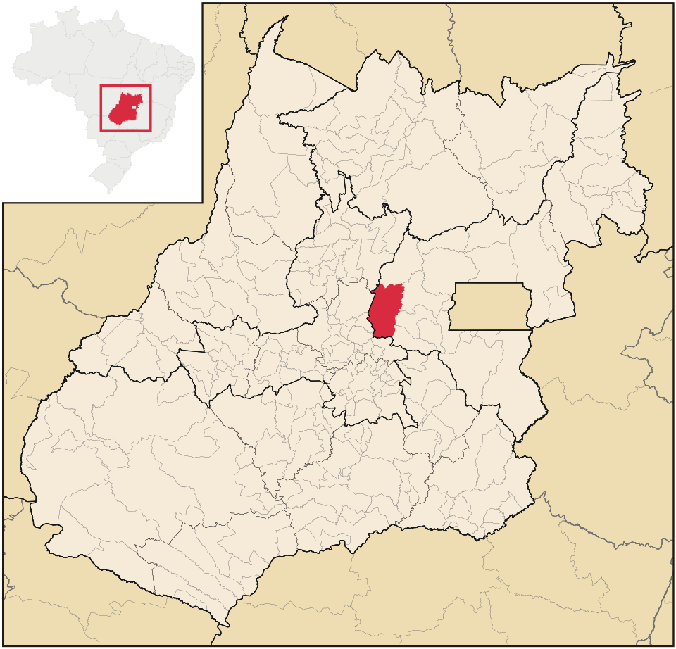Mapa de localização de Pirenópolis em GO