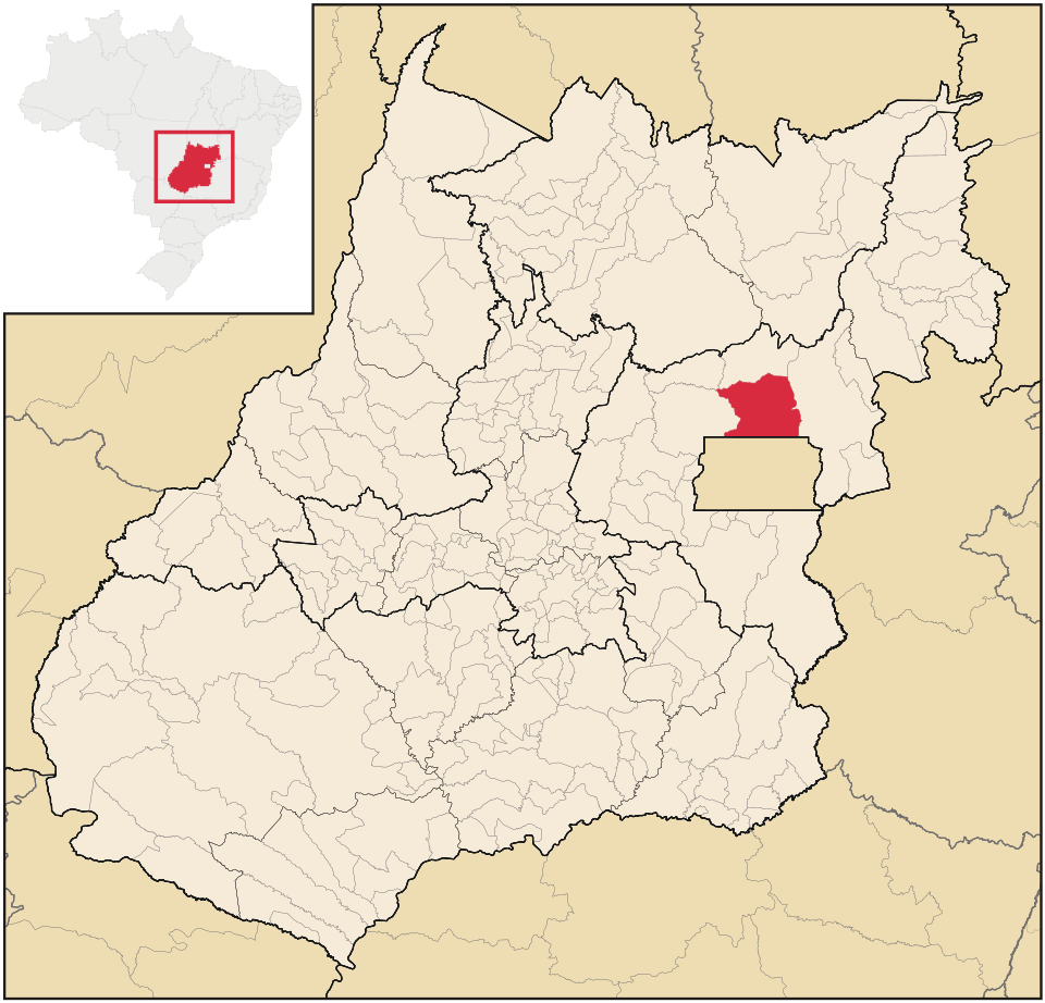 Mapa de localização de Planaltina em GO