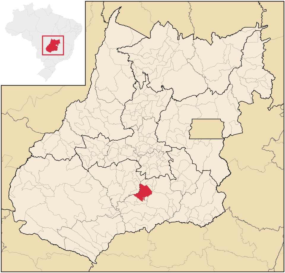 Mapa de localização de Pontalina em GO