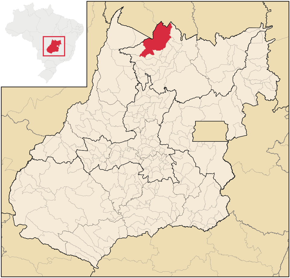 Mapa de localização de Porangatu em GO