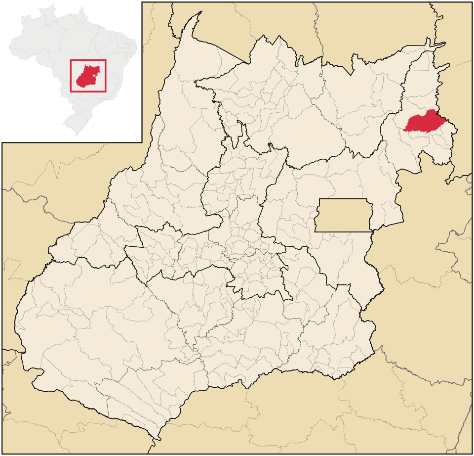 Mapa de localização de Posse em GO