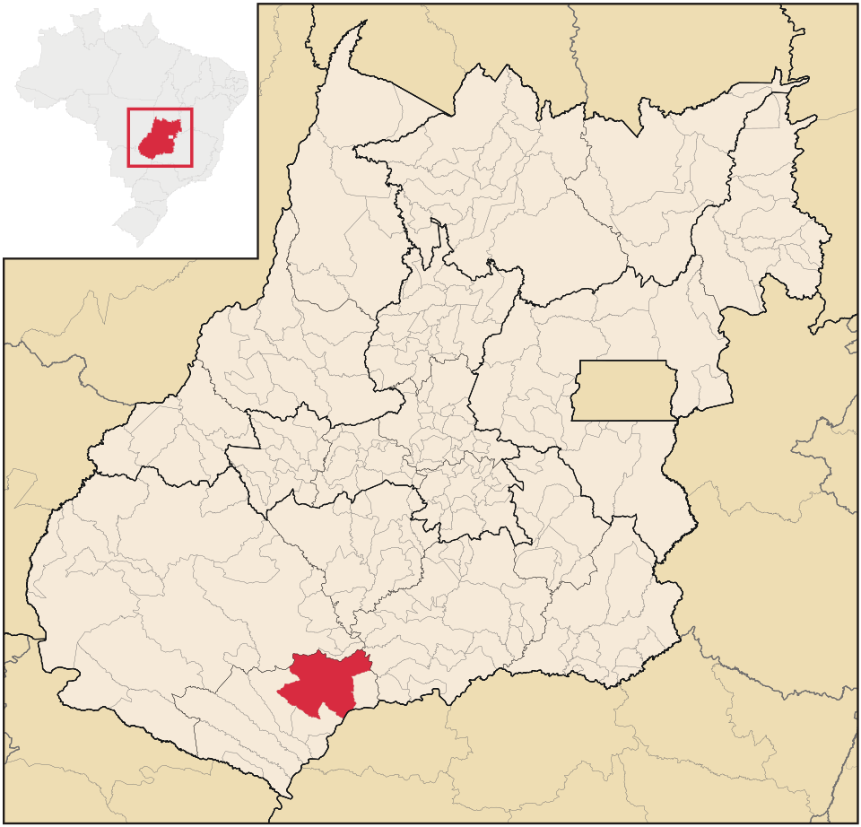 Mapa de localização de Quirinópolis em GO