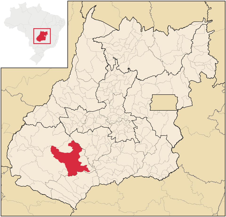 Mapa de localização de Rio Verde em GO