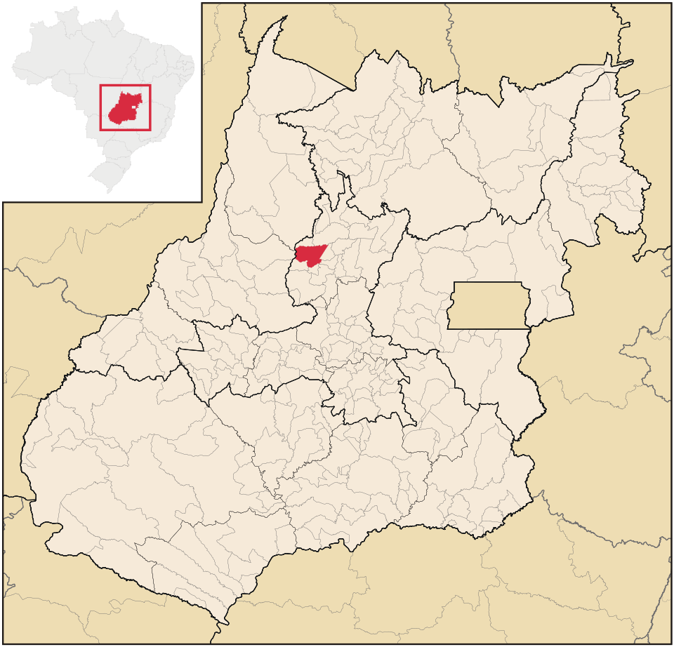 Mapa de localização de Rubiataba em GO