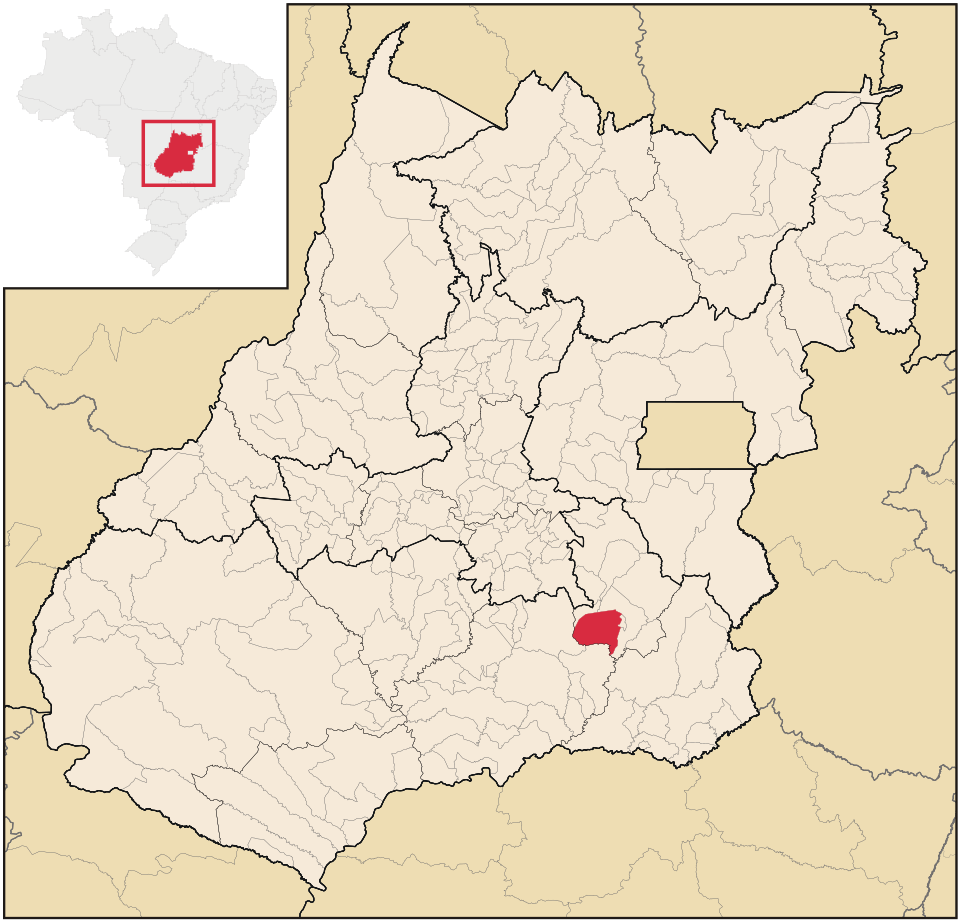 Mapa de localização de Santa Cruz de Goiás em GO