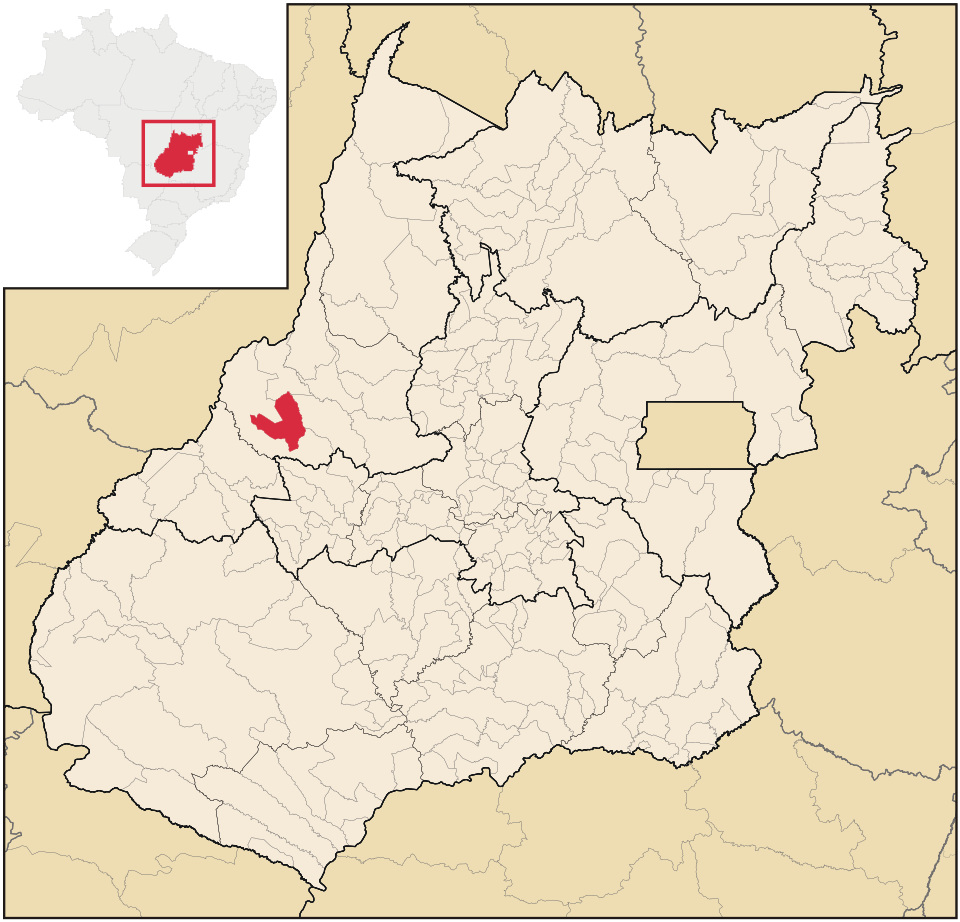 Mapa de localização de Santa Fé de Goiás em GO