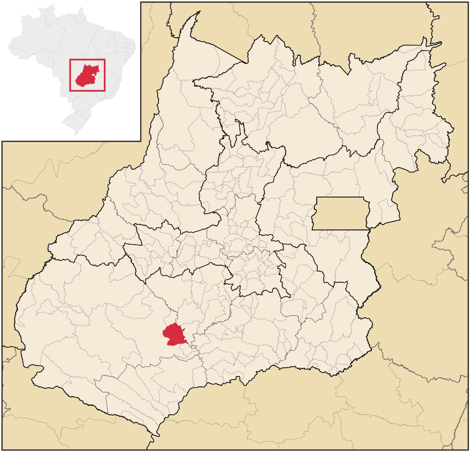 Mapa de localização de Santa Helena de Goiás em GO