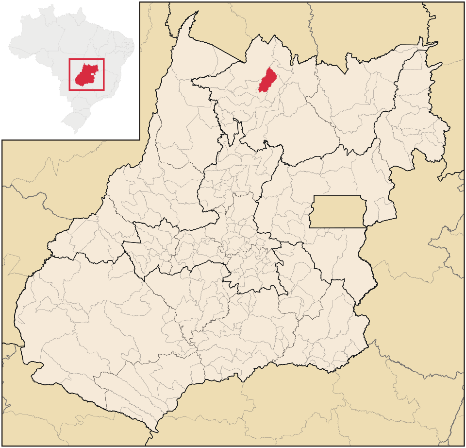 Mapa de localização de Santa Tereza de Goiás em GO