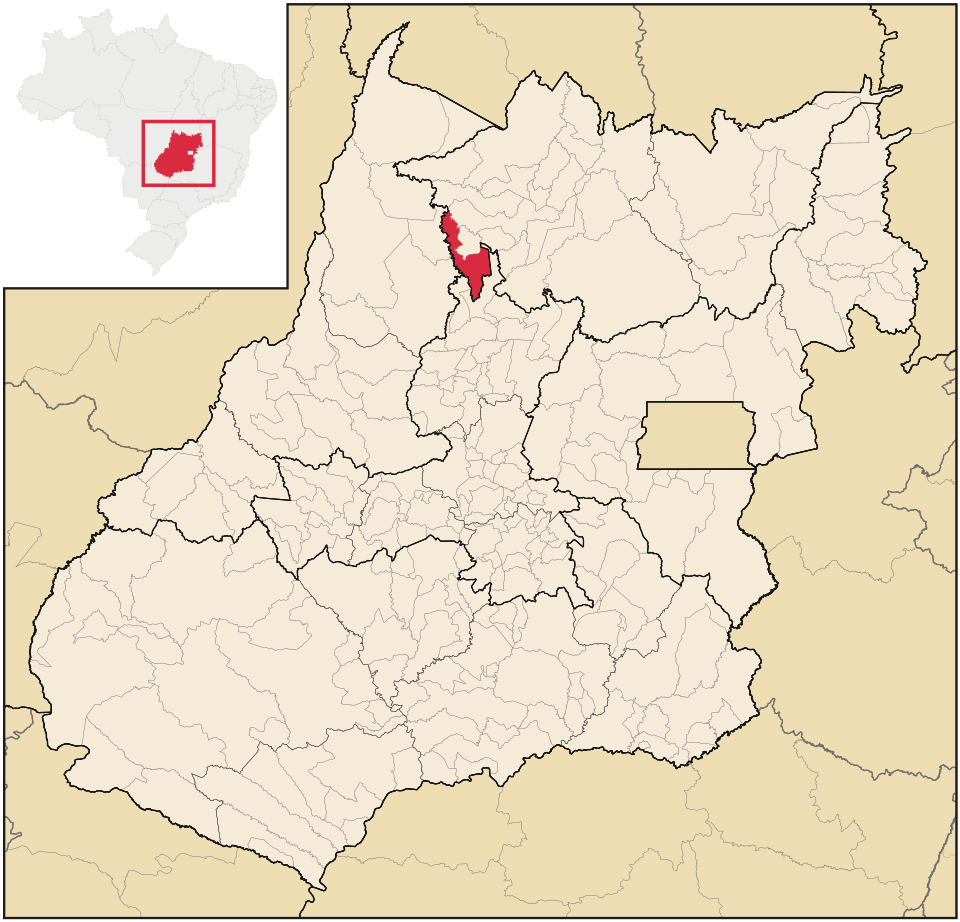 Mapa de localização de Santa Terezinha de Goiás em GO