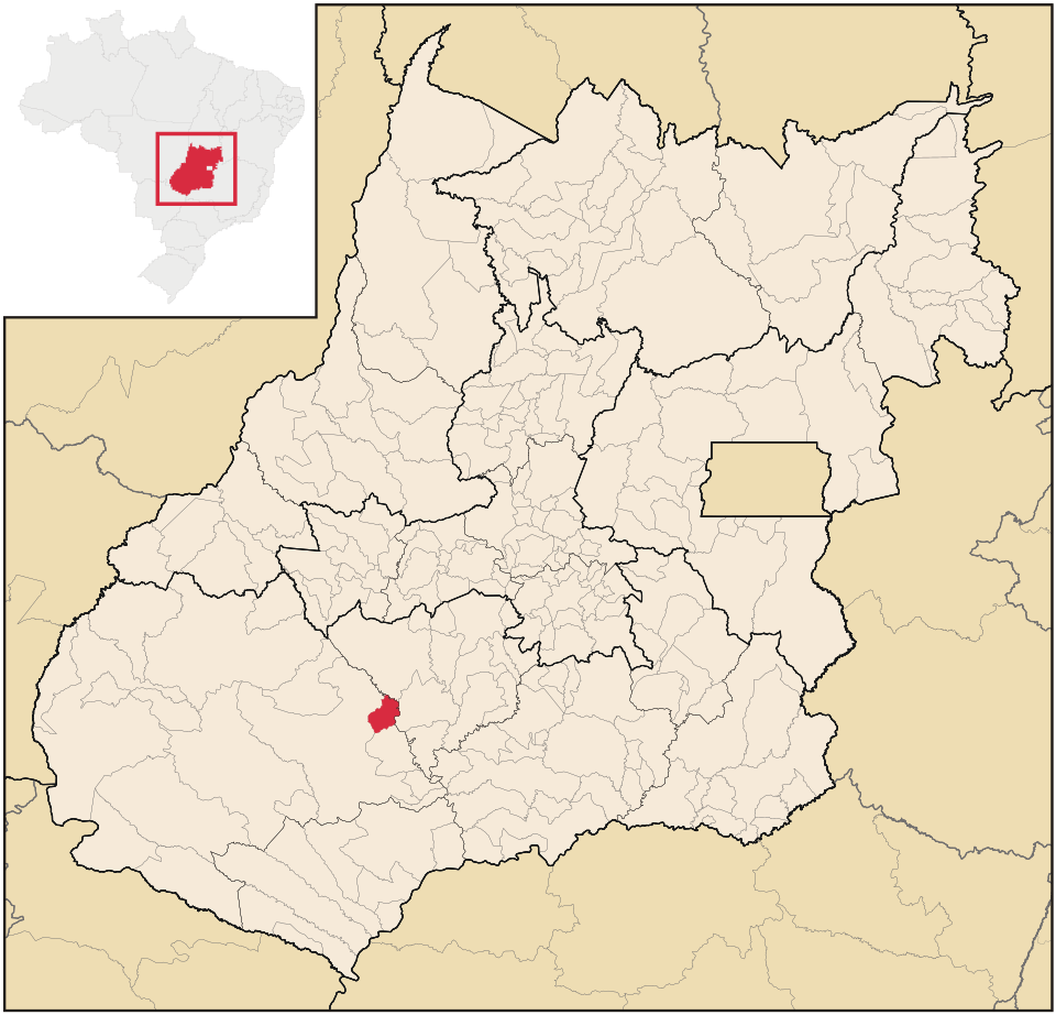 Mapa de localização de Santo Antônio da Barra em GO