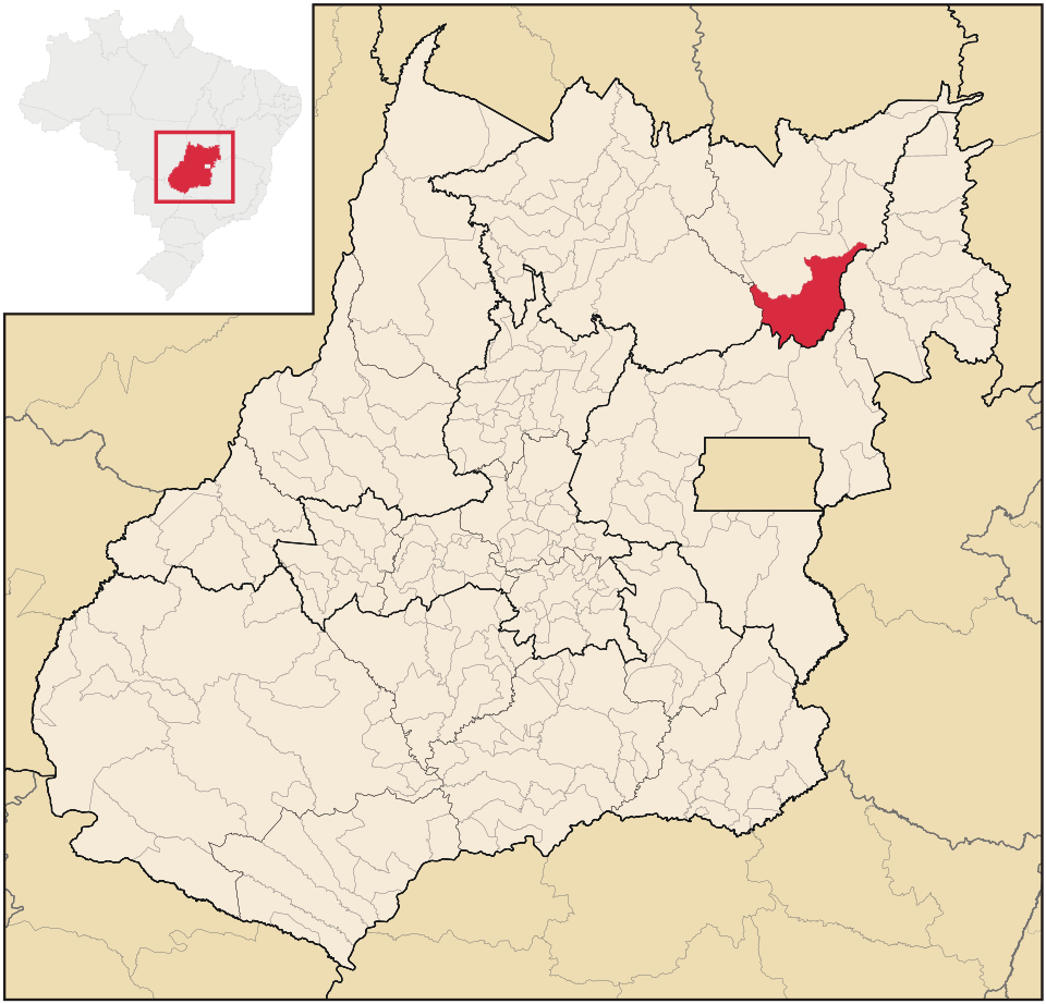 Mapa de localização de São João d'Aliança em GO