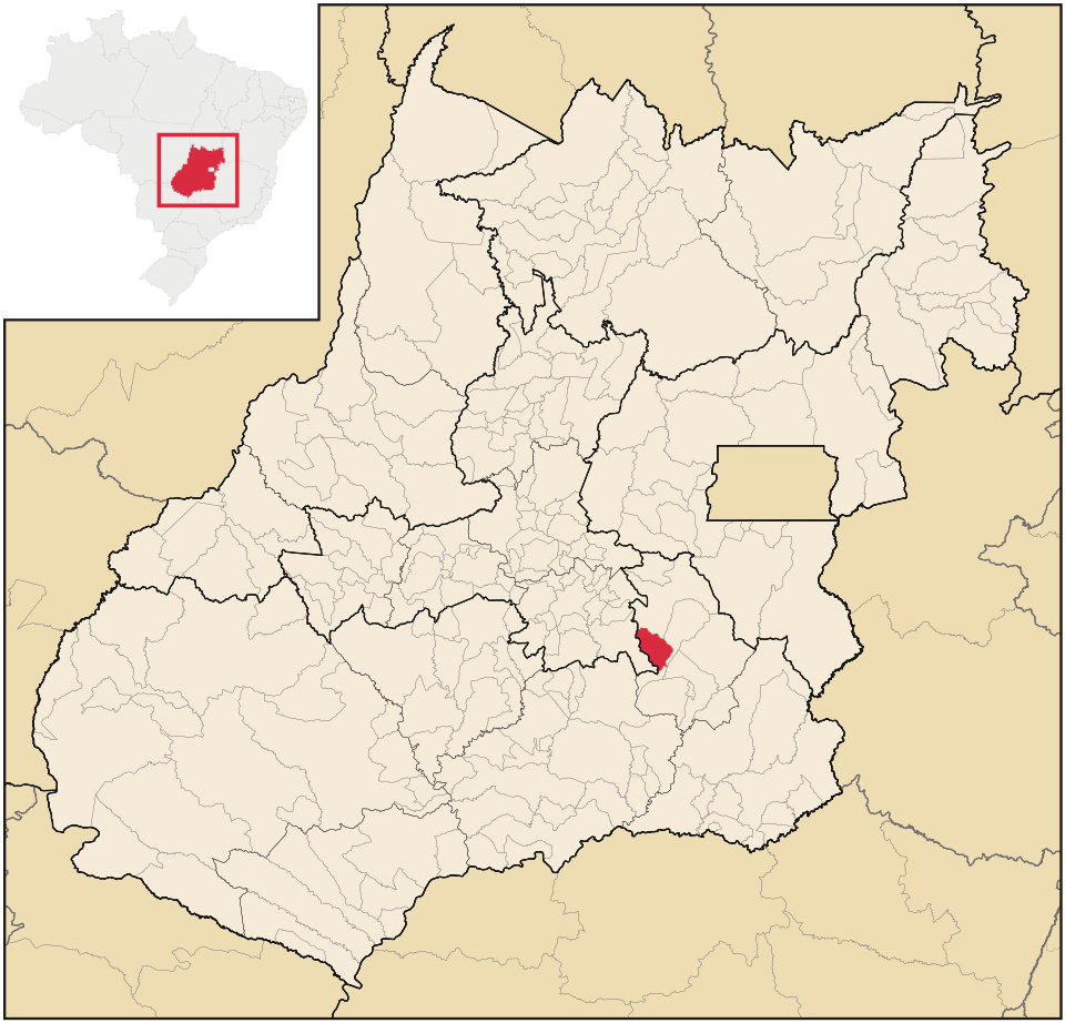 Mapa de localização de São Miguel do Passa Quatro em GO