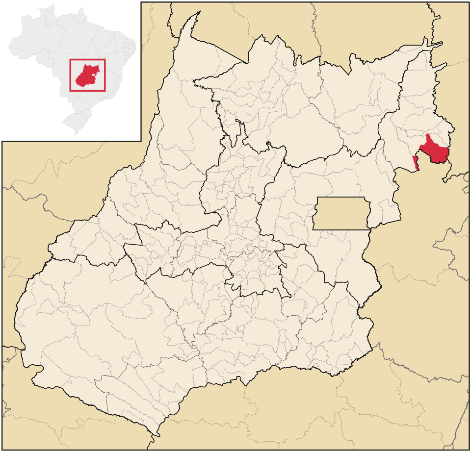 Mapa de localização de Sítio d'Abadia em GO