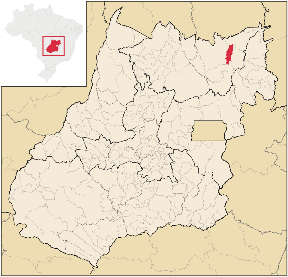 Mapa de localização de Teresina de Goiás em GO