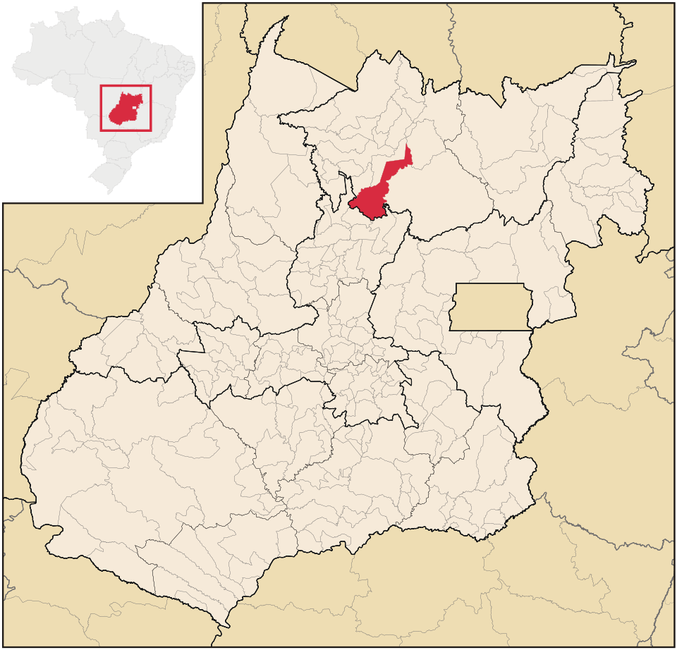 Mapa de localização de Uruaçu em GO