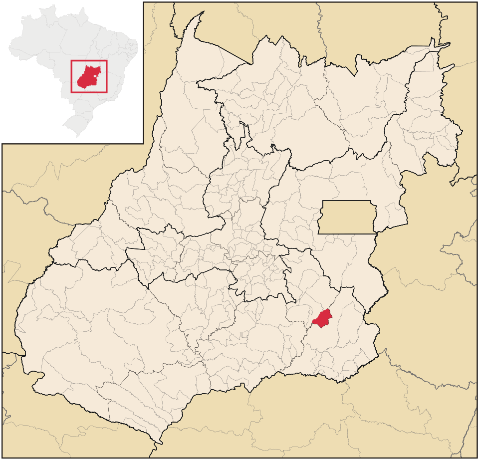 Mapa de localização de Urutaí em GO