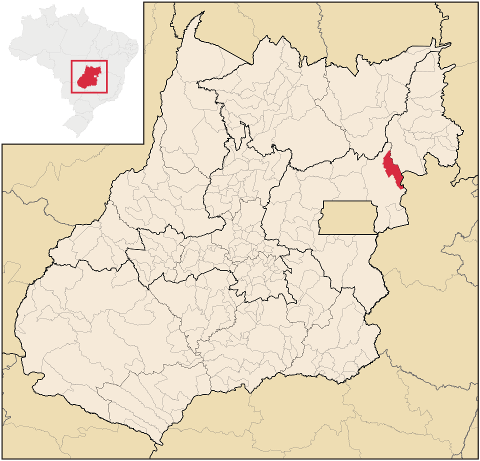 Mapa de localização de Vila Boa em GO