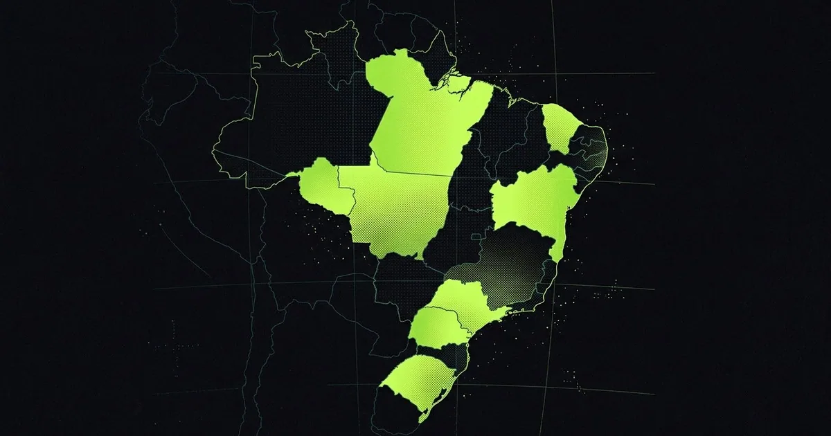 Ilustração do ranking: Maiores estados do Brasil