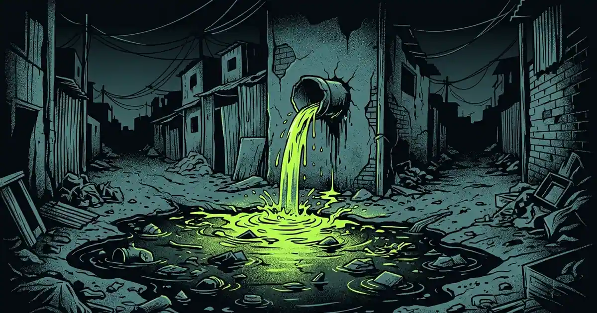 Ilustração do ranking: Cidades com pior saneamento do Brasil
